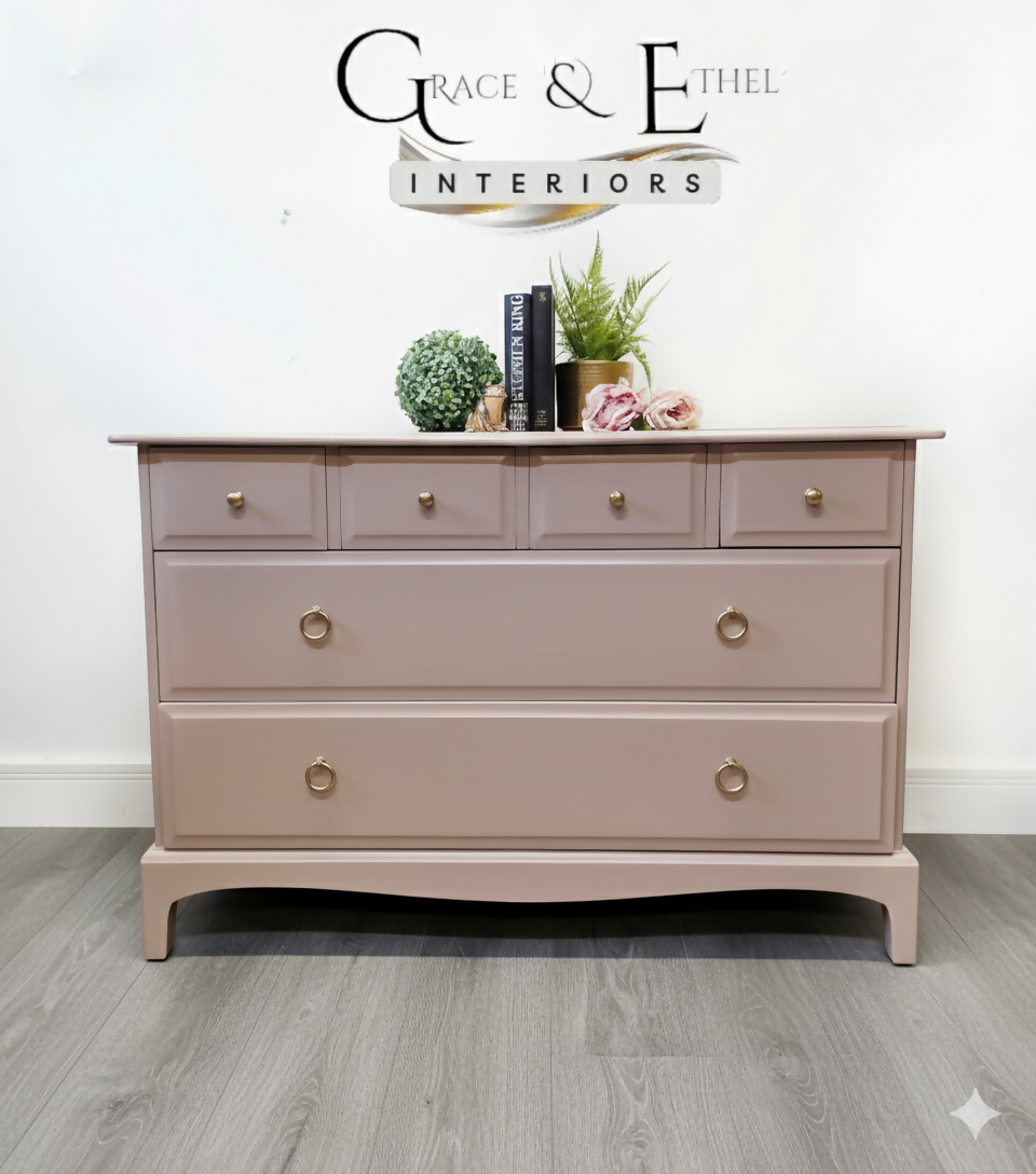 Stag Minstrel Chest of Drawers in pink