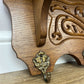 Coat Rack Vintage French Oak Wall Mounted 5 Hooks Carved Rack Hanger LOT 6204