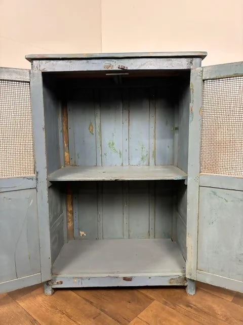 Reclaimed Indian Blue Distressed Cupboard