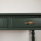 Vintage Green Writing Desk, Painted Desk with Drawers, Dressing Table or Console Table