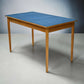 1950/60s Formica Kitchen / Dining Table Blue Top Turned Legs FREE UK Delivery*