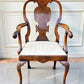 A Carved George1st Style Walnut Armchair / Antique Desk Chair
