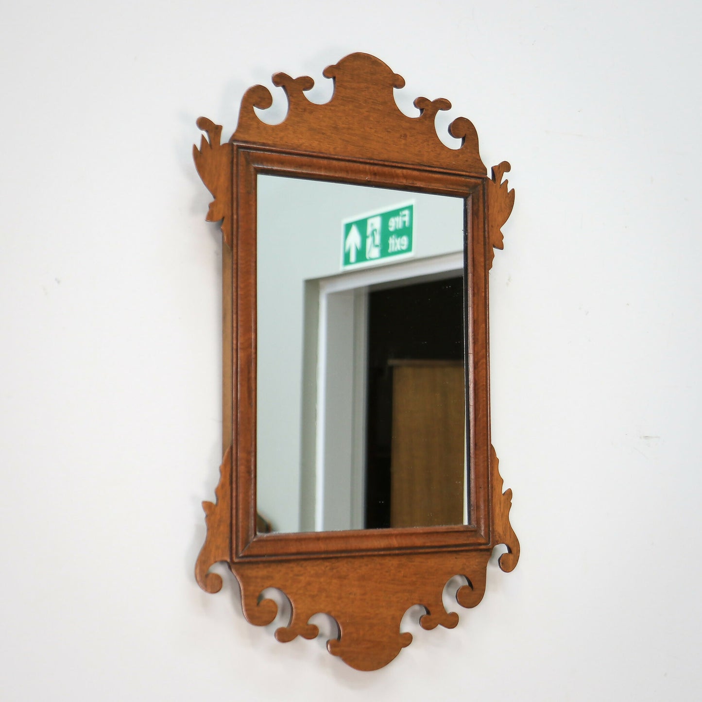 Arts and Crafts Edwardian Fretwork Mirror Mahogany Frame