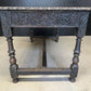 19th Century Carved Oak Table having drawers
