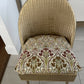 Accent chair. Gold painted wipe clean plastic with your choice of fabric seat. Removable with small storage space beneath.