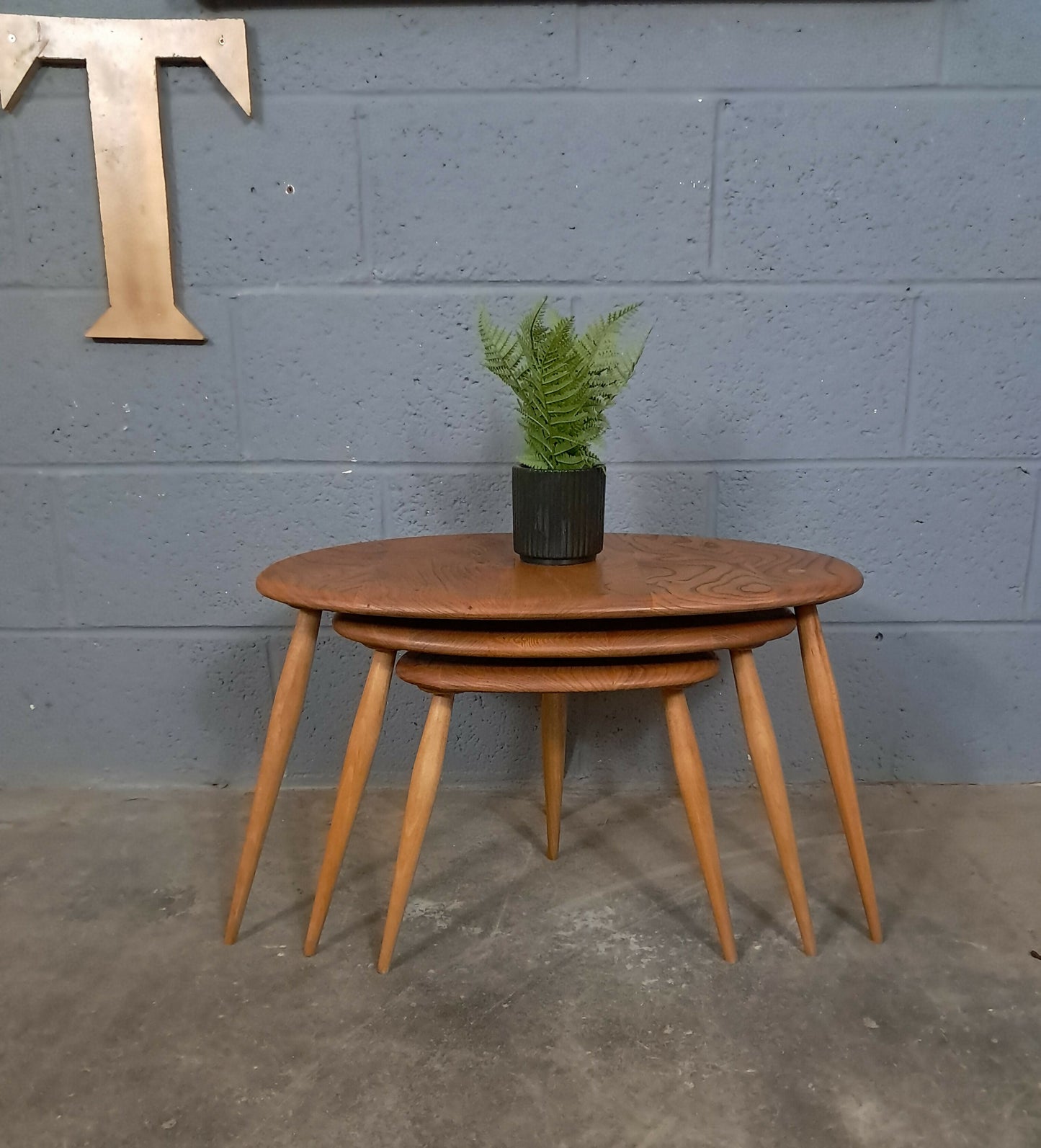 ERCOL PEBBLE TABLES ~ MID CENTURY ~ VINTAGE ~ RESTORED