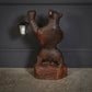 Carved Wood Black Forest Bear Lamp