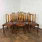 Vintage Set Of Six Oak Dining Chairs