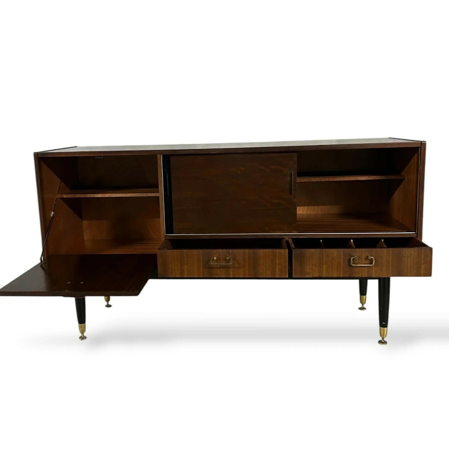 Mid Century E. Gomme G Plan Sideboard – Vintage Teak Cabinet with Sliding Doors & Drawers