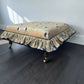 Frill Upholstered Luxury Large Footstool