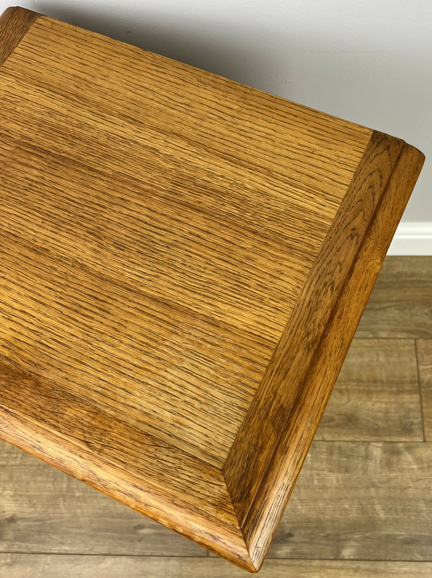 Pair of Bedside Tables Vintage French Louis Oak Nightstands Cabinets LOT 6307