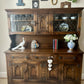 Stained Oak Dresser by Webber Furniture: Leaded Glass Display