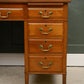 Art Deco Walnut Pedestal Desk with Red Leather Top - Cooke's of Finsbury