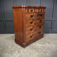 Large Vintage Victorian Tallboy Flame Mahogany Chest Of Drawers