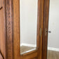 Wardrobe Antique French Oak Two Door Mirrored Carved Armoire Cabinet LOT 6097