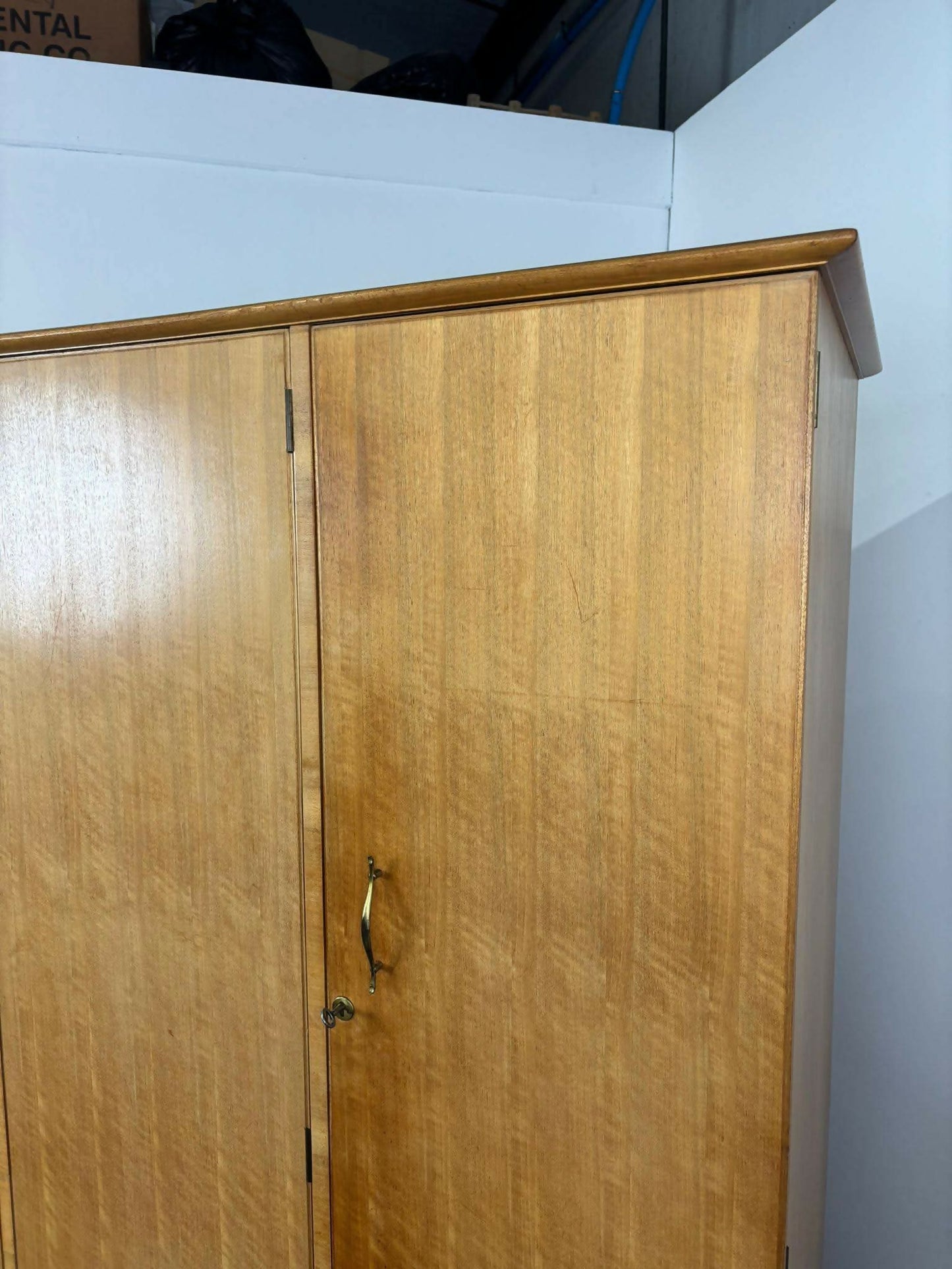 Mid Century Walnut Triple Wardrobe by Alfred Cox for Heals