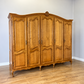 Wardrobe Vintage French Louis XVI Style Oak Five Door Carved Armoire LOT 6519