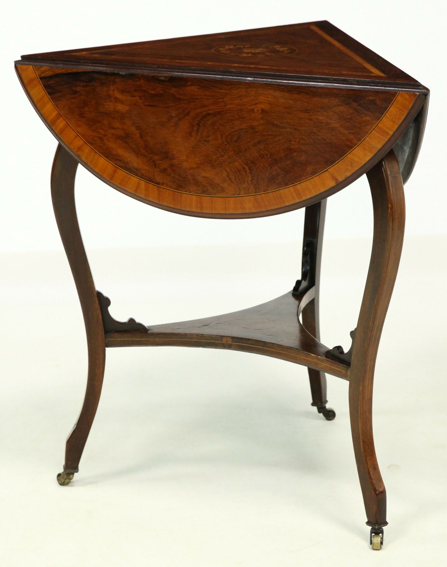 Victorian Inlaid Rosewood And Mahogany Tripod Drop Leaf Table FREE UK Delivery. SBR4375/0912V4