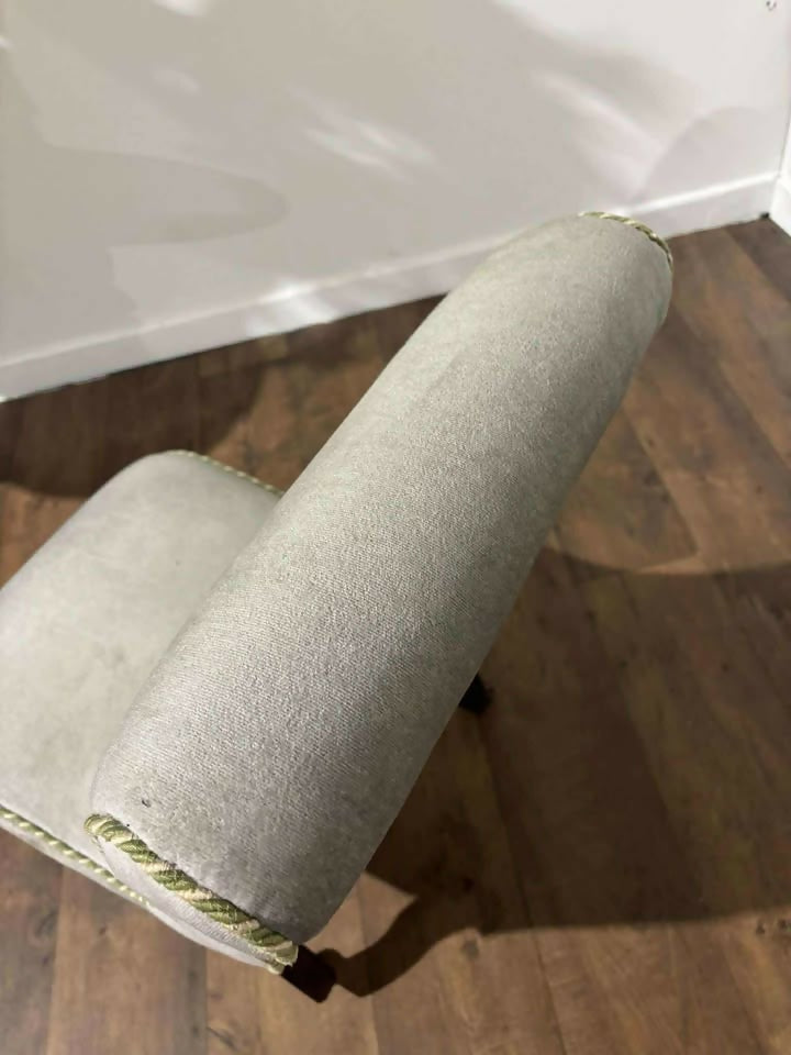 Antique Mahogany Framed Scroll Form Nursing Chair - Late 19th / Early 20th Century