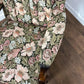 Vintage Reupholstered Floral Wingback Fireside Armchair