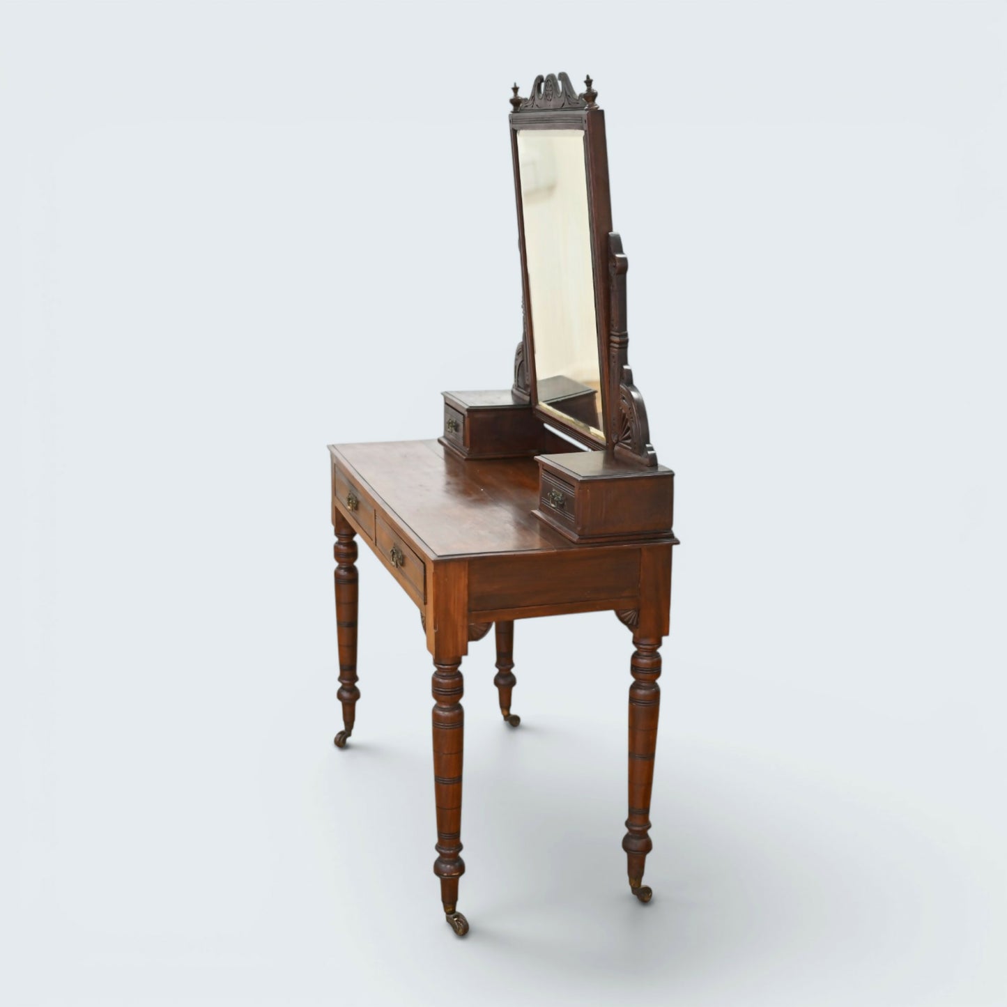 Antique Dressing Table Edwardian Bevelled Mirror Drawers FREE UK Delivery