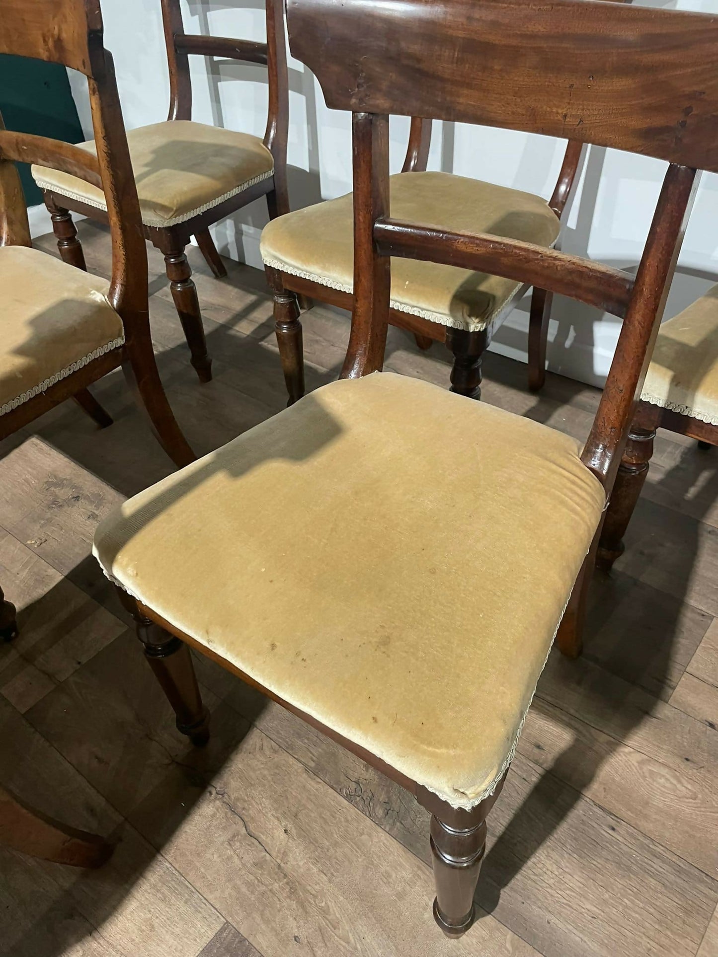 six Victorian Splat Back Dining Chairs6