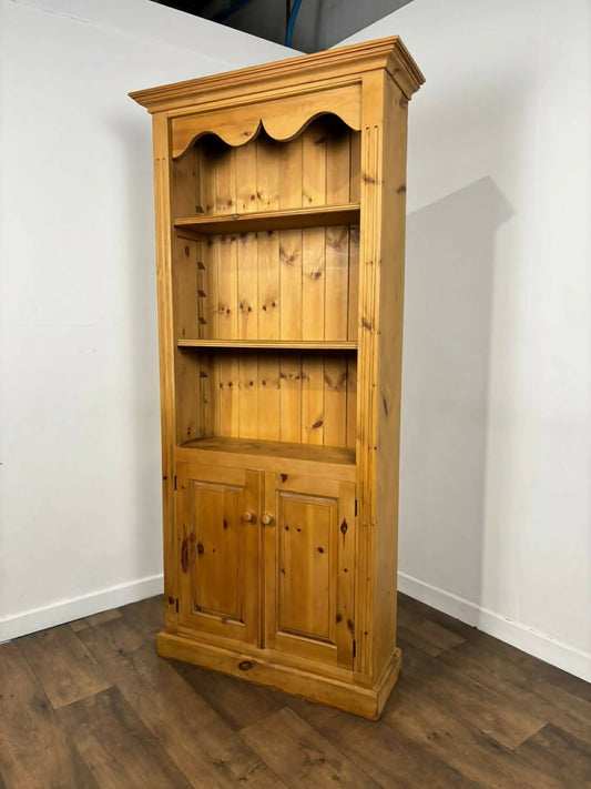 Modern Solid Pine Waxed Bookcase