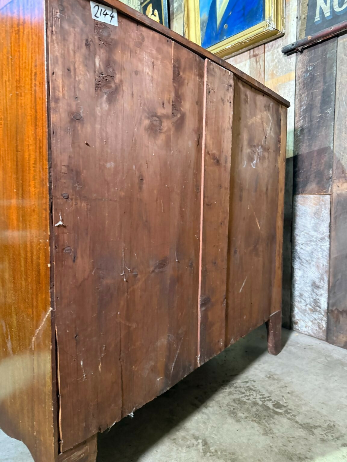 Antique Edwardian Mahogany Two over Three Chest of Drawers, c1900