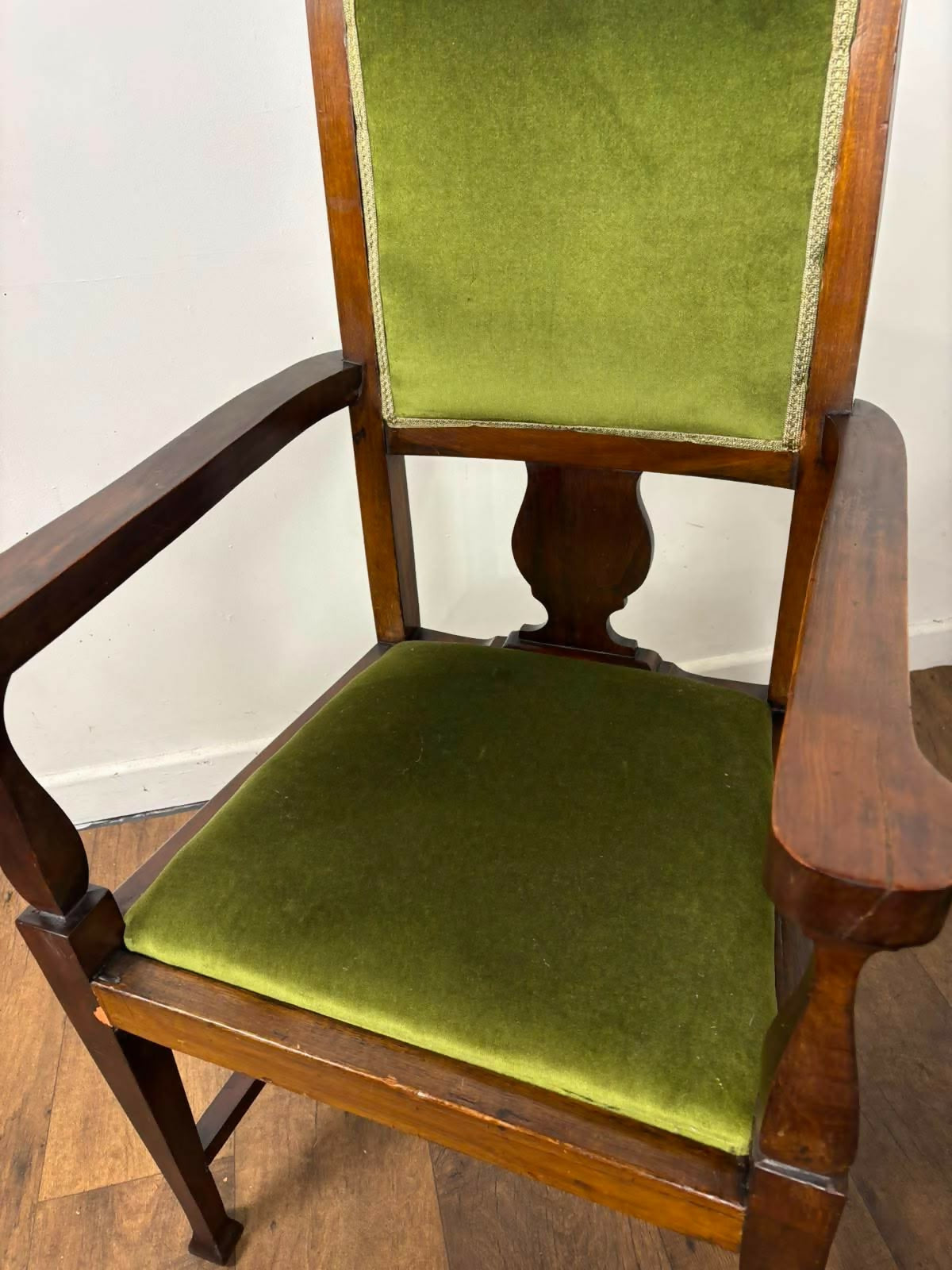 Pair of Edwardian Mahogany Upholstered Armchairs