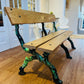 Heavy Cast Iron and Oak Garden Bench