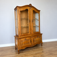 Bookcase Vintage French Louis XIV Style Oak Glazed Display Cabinet LOT 6490