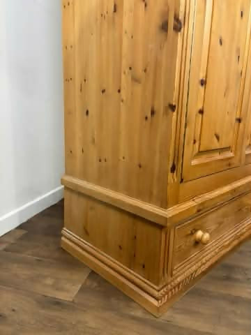 Modern Pine Double Wardrobe
