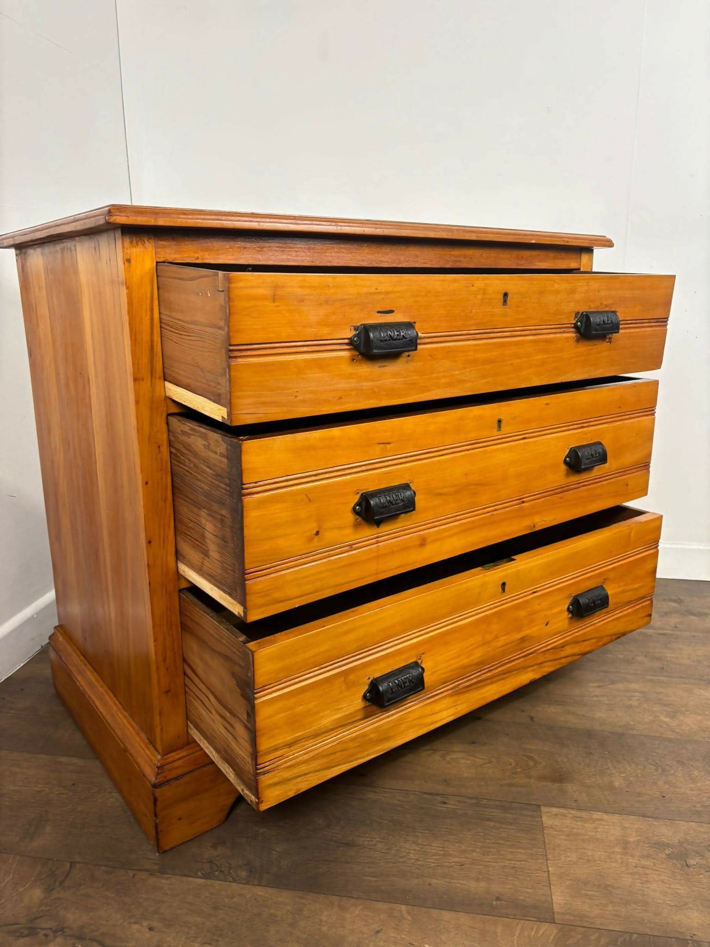 Edwardian Satin Walnut Three Drawer Bedroom Chest