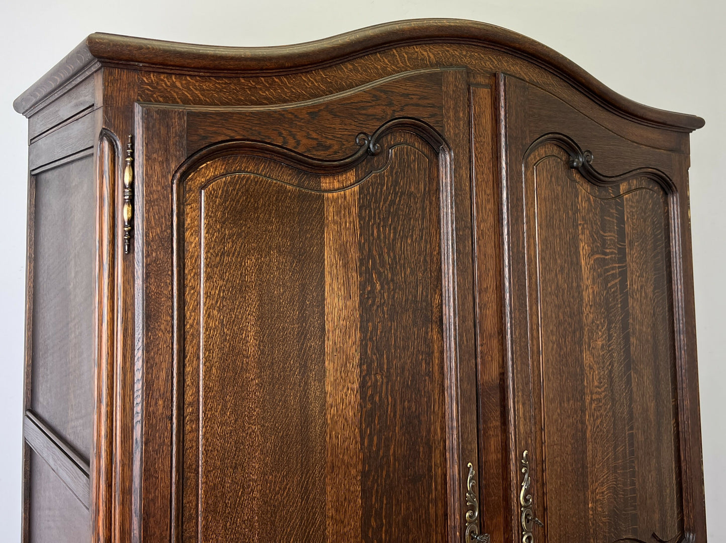 Wardrobe Antique French Louis XVI Style Oak Two Door Carved Armoire LOT 6464