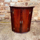 Antique Bow Front Corner Cupboard | Victorian Solid Wood Cabinet | Original Patina | Period Storage