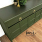 Large Vintage Nathan Sideboard in Bancha Green, olive green mid century drink cabinet, TV stand, media unit,