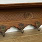 Coat Rack Vintage French Oak Wall Mounted 6 Hooks Carved Rack Hanger LOT 6206
