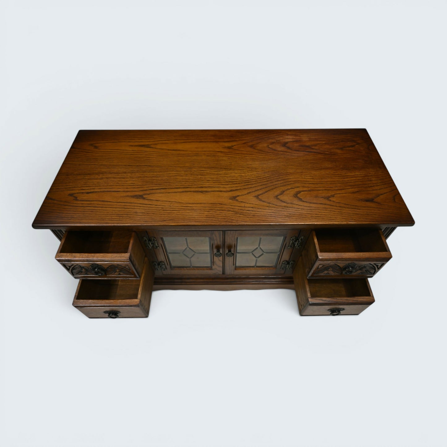 Old Charm Entertainment Cabinet TV Stand Model 2346 Light Oak FREE UK Delivery