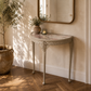 Vintage Demi-Lune Table | Decoupage Floral Console | French Style Hallway Table | Upcycled Furniture