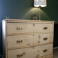 Antique Pine Chest of Drawers with stencils , three large drawers