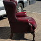 Red Leather Chesterfield Buttoned Back Armchair