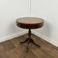 Vintage Reproduction Mahogany Drum Table with Leather Top