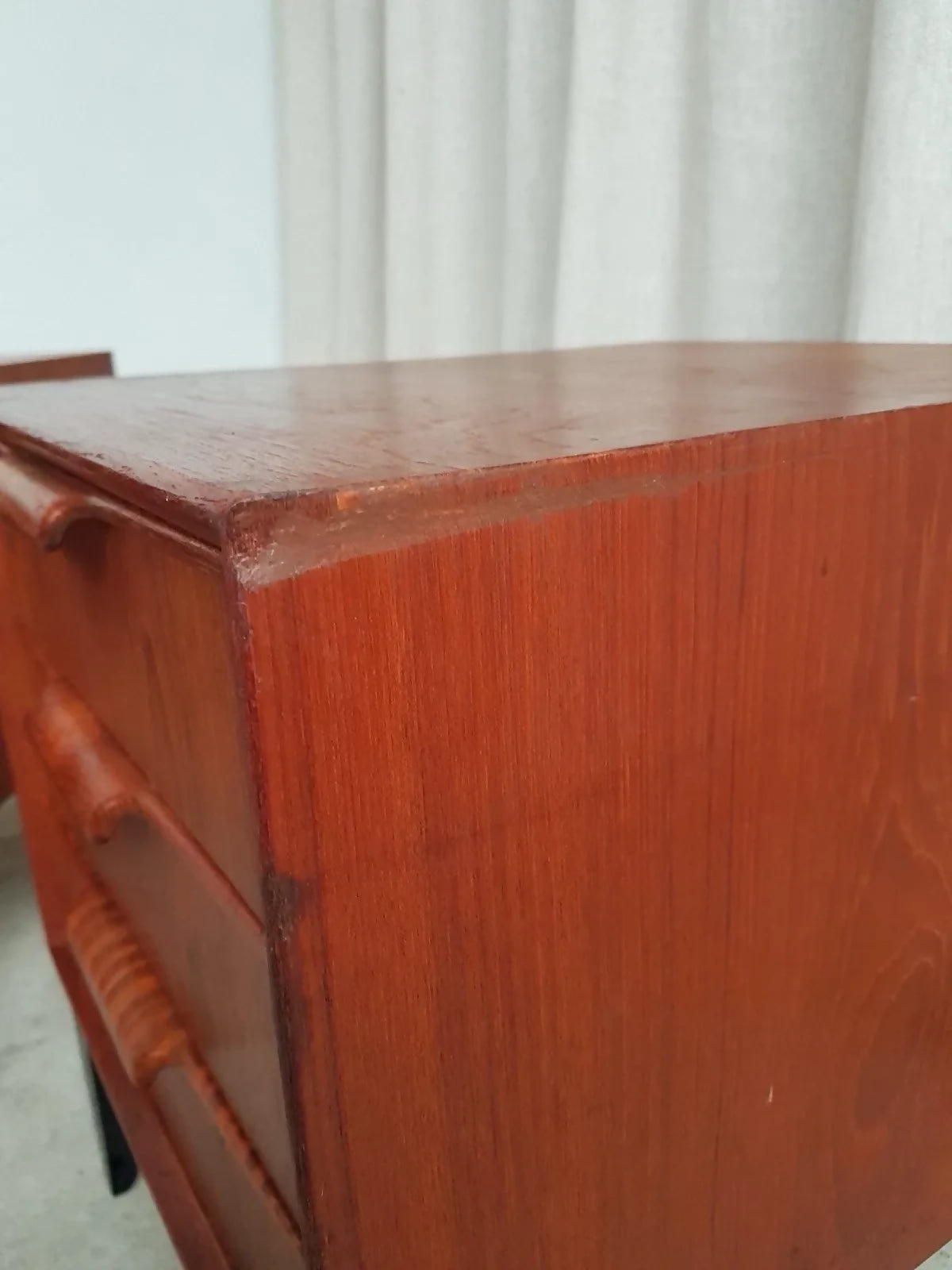 Vintage Pair of Danish Mid Century Bedside Chest Of Drawers Tables Retro Scandi R901