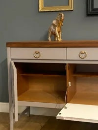 Large Vintage teak sideboard in neutral.