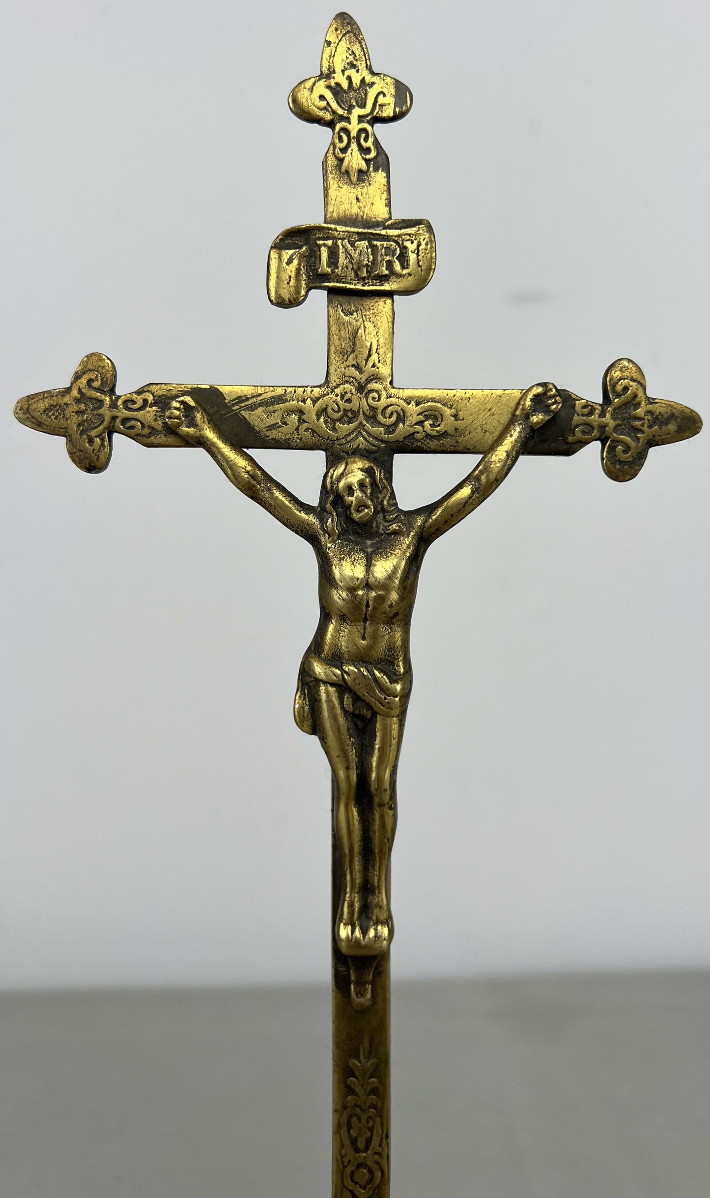 Crucifix Vintage French Style Religious Ornate Cross Freestanding LOT 6426