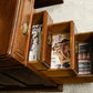 Large Antique Oak Pedestal Desk - Solid Oak