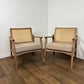 Pair Of Modern Armchairs With Bergere Panels
