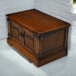 Old Charm TV Stand Linenfold Doors Model 2172 Tudor Brown Oak FREE UK Delivery