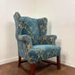 Vintage Wingback Armchair & Matching Footstool