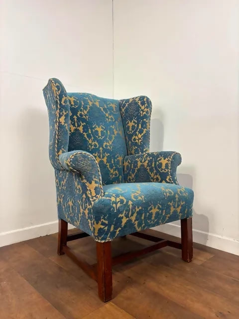 Vintage Wingback Armchair & Matching Footstool